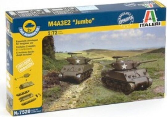Italeri, M4A3E2 Jumbo tank makett, 1:72 Italeri, M4A3E2 Jumbo tank makett, 1:72