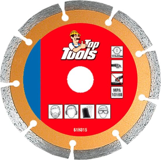 Top Tools 61H315 szegmentált gyémántvágó, 115mm