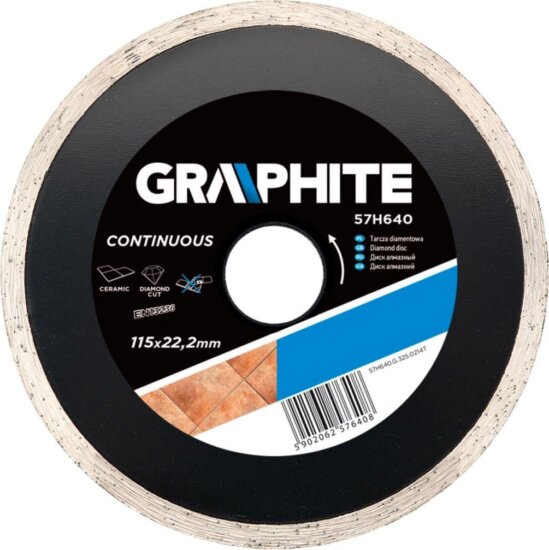 Graphite 57H640 vizes gyémántvágó, 115mm Graphite 57H640 vizes gyémántvágó, 115mm