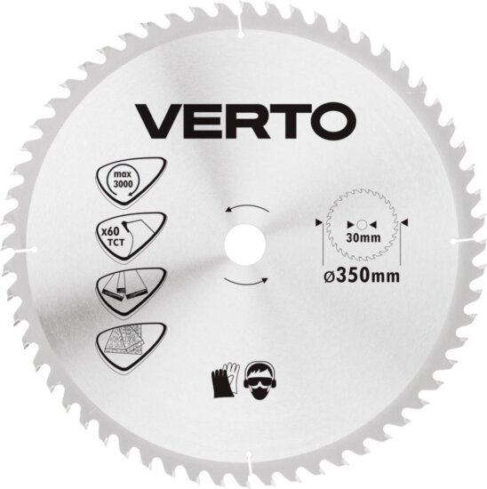 Verto 61H144 körfűrészlap, 350mm, Z60 Verto 61H144 körfűrészlap, 350mm, Z60