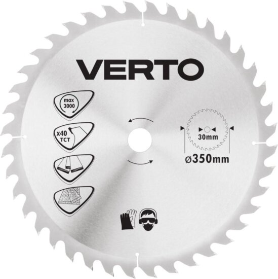 Verto 61H142 körfűrészlap, 350mm, Z40 Verto 61H142 körfűrészlap, 350mm, Z40