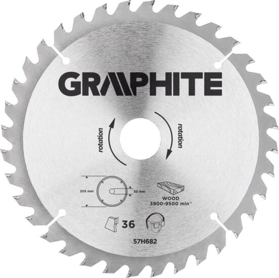 Graphite 57H682 körfűrészlap, 205mm, Z36 Graphite 57H682 körfűrészlap, 205mm, Z36