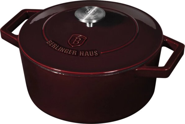 Berlinger Haus Metallic Line Burgundy Edition Collection BH/6497 öntöttvas lábas, 24cm Berlinger Haus Metallic Line Burgundy Edition Collection BH/6497 öntöttvas lábas, 24cm