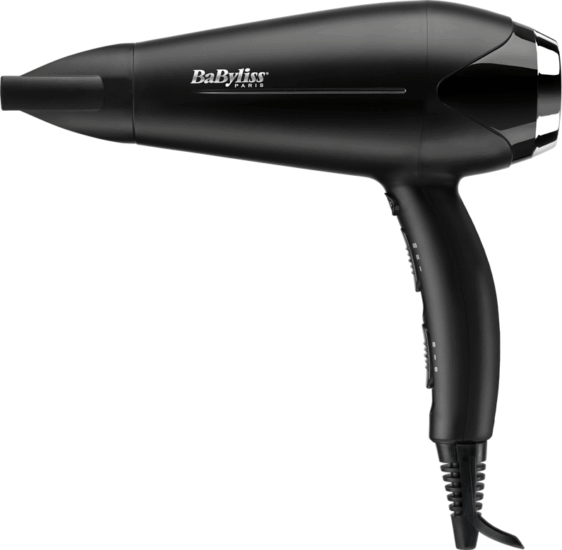 BaByliss Turbo Smooth D572DE hajszárító, 2200W, fekete-ezüst BaByliss Turbo Smooth D572DE hajszárító, 2200W, fekete-ezüst