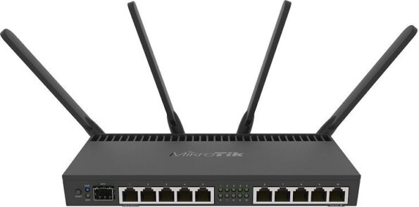 MikroTik RB4011iGS+5HacQ2HnD-IN (Wi-Fi 5, AC2000, kétsávos, 10× Gigabit, 1× SFP+)