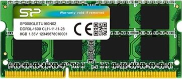 Silicon Power 8GB / 1600MHz (DDR3L, SODIMM) Silicon Power 8GB / 1600MHz (DDR3L, SODIMM)