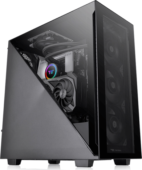 Thermaltake Divider 300 TG Mid Tower számítógépház, fekete