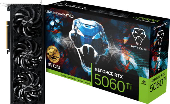 Gainward GeForce RTX 5060 Ti Python III 16GB GDDR7 OC Gainward GeForce RTX 5060 Ti Python III 16GB GDDR7 OC