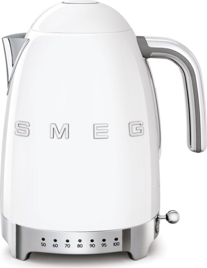 SMEG Retro vízforraló állítható hőfokkal, 1,7 l, fehér SMEG Retro vízforraló állítható hőfokkal, 1,7 l, fehér