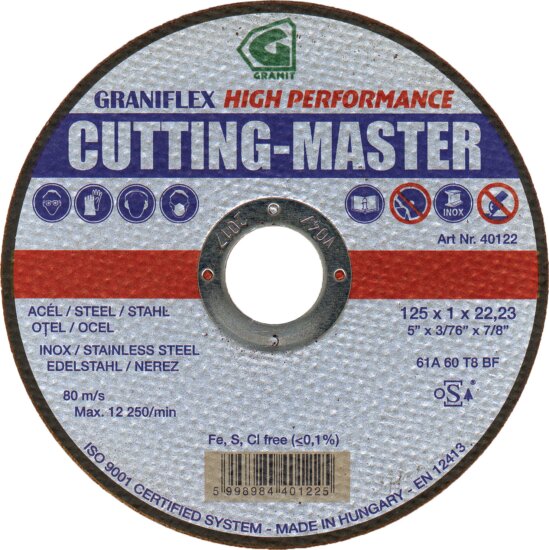 Graniflex 40120 fém vágókorong készlet, 115mm, 25db