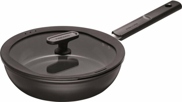 Fiskars Hard Face 1075529 chef serpenyő fedővel, 26 cm
