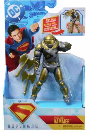 DC Studios Superman, Epikus Csapás Kalapáccsal akciófigura, 15 cm
