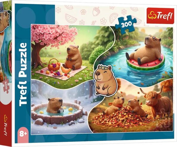 Trefl, Négy évszak kapibarákkal puzzle, 300 darabos Trefl, Négy évszak kapibarákkal puzzle, 300 darabos