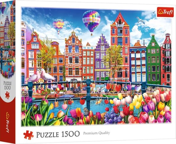 Trefl, Színes Amszterdam puzzle, 1500 darabos Trefl, Színes Amszterdam puzzle, 1500 darabos
