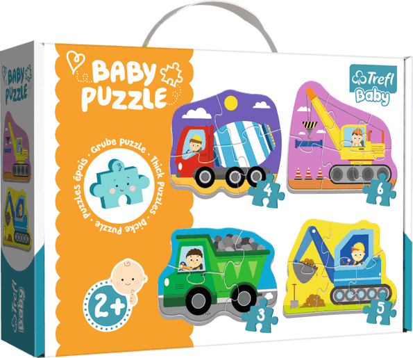 Trefl, Munkagépek baba puzzle, 18 darabos Trefl, Munkagépek baba puzzle, 18 darabos