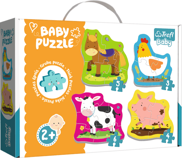 Trefl, Kisállatok a farmon baba puzzle, 18 darabos Trefl, Kisállatok a farmon baba puzzle, 18 darabos
