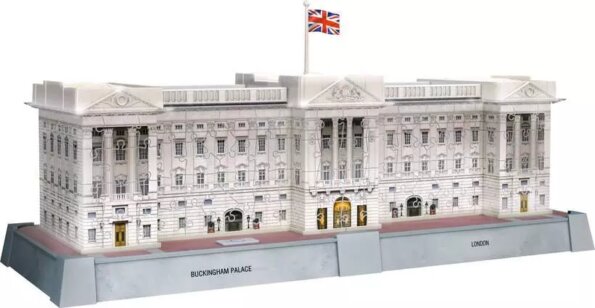 Ravensburger, 3D Buckingham-palota puzzle LED izzóval, 216 darabos