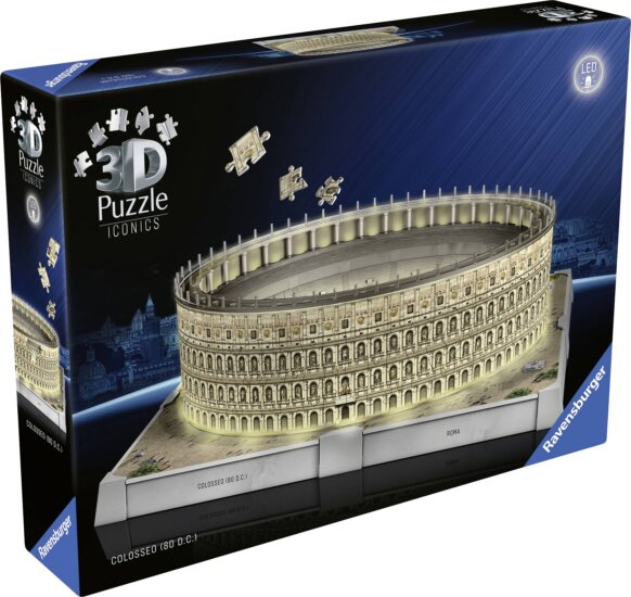 Ravensburger, 3D Colosseum Róma LED izzóval puzzle, 216 darabos