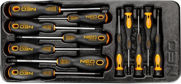Neo Tools 84-247 műszerész precíziós csavarhúzó készlet, 12 részes, műhelykocsi tálcával Neo Tools 84-247 műszerész precíziós csavarhúzó készlet, 12 részes, műhelykocsi tálcával