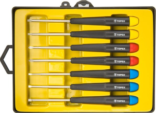 Topex 39D552 műszerész csavarhúzó készlet, 7 részes Topex 39D552 műszerész csavarhúzó készlet, 7 részes