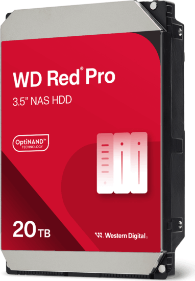 Western Digital Red Pro 20TB NAS merevlemez (3,5", SATA3, 7200rpm, 512MB cache)