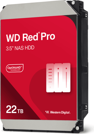 Western Digital Red Pro 22TB NAS merevlemez (3,5", SATA3, 7200rpm, 512MB cache)