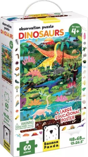 Banana Panda, Böngésző kirakó, Dinoszauruszok, 60 darabos Banana Panda, Böngésző kirakó, Dinoszauruszok, 60 darabos