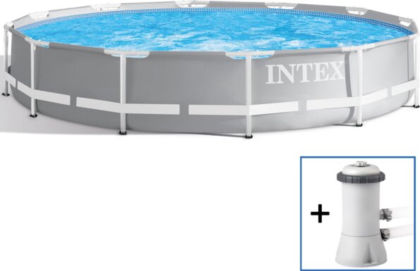 Intex Prism Frame merev falú prémium medence szett, 366 cm Intex Prism Frame merev falú prémium medence szett, 366 cm