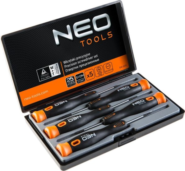 Neo Tools 04-225 műszerészcsavarhúzó készlet, 5 részes Neo Tools 04-225 műszerészcsavarhúzó készlet, 5 részes