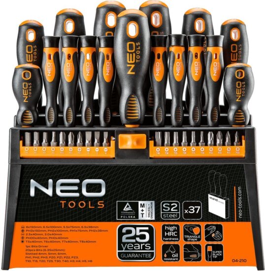 Neo Tools 04-210 csavarhúzó készlet, 37 részes Neo Tools 04-210 csavarhúzó készlet, 37 részes