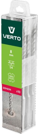 Verto 60H694 Betonfúró SDS 8x160mm, S4, 10db