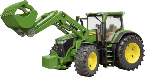 Bruder, John Deere 7R 350 traktor homlokrakodóval