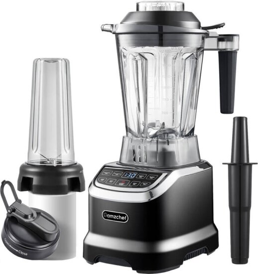 AMZCHEF ZM5003-BK csészés turmixgép, 1800W, Fekete
