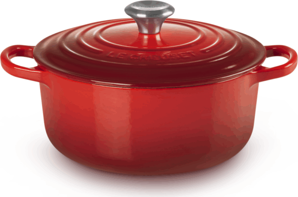 Le Creuset Signature kerek öntöttvas sütő-főzőedény, 22cm, 3,3 l, cseresznyepiros Le Creuset Signature kerek öntöttvas sütő-főzőedény, 22cm, 3,3 l, cseresznyepiros