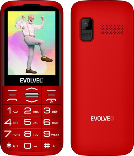Evolveo Easyphone XO mobiltelefon, Piros