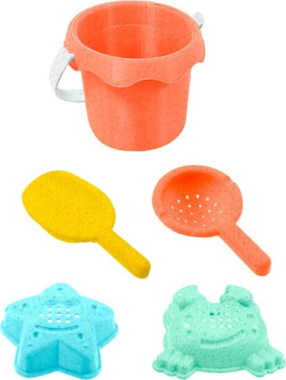 Mochtoys BIO homokozószett korall színű vödörrel