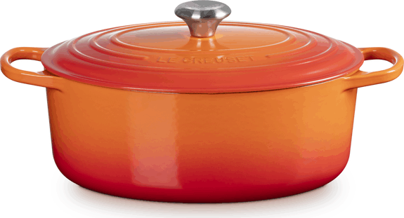 Le Creuset Signature ovális öntöttvas sütő-főzőedény, 31cm, 6,3 l, vulkán