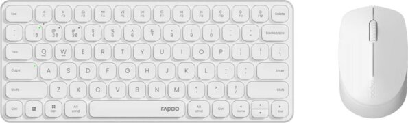 Rapoo 9010M billentyűzet + egér szett (magyar, vezeték nélküli, multi-mode, ultra-slim, fehér)