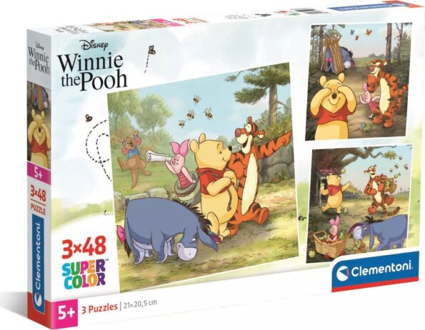 Clementoni, Micimackó puzzle, 3 x 48 darabos Clementoni, Micimackó puzzle, 3 x 48 darabos
