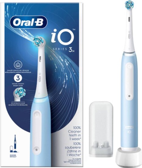 Oral-B iO Series 3n Ice Blue Elektromos fogkefe, Világoskék Oral-B iO Series 3n Ice Blue Elektromos fogkefe, Világoskék