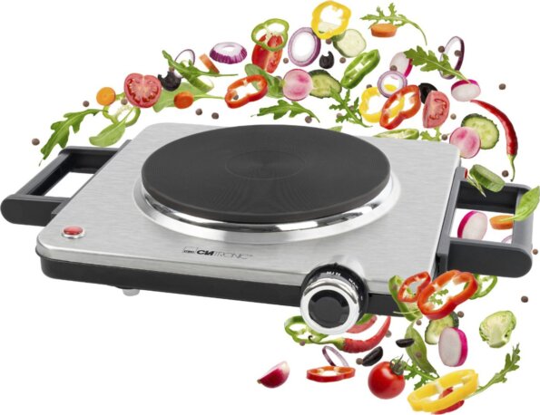 Clatronic EKP 3788 inox hordozható elektromos főzőlap, 1500W