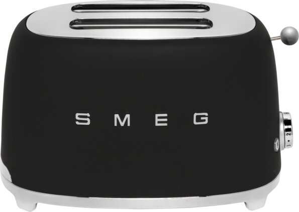 SMEG TSF01 retro kenyérpirító, 2 szeletes, matt fekete SMEG TSF01 retro kenyérpirító, 2 szeletes, matt fekete