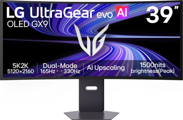 LG UltraGear 39GX950B-B 39" evo AI OLED 5K2K ívelt gaming monitor