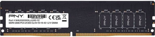 PNY 8GB / 2666MHz (DDR4, 1×8GB, Black) PNY 8GB / 2666MHz (DDR4, 1×8GB, Black)