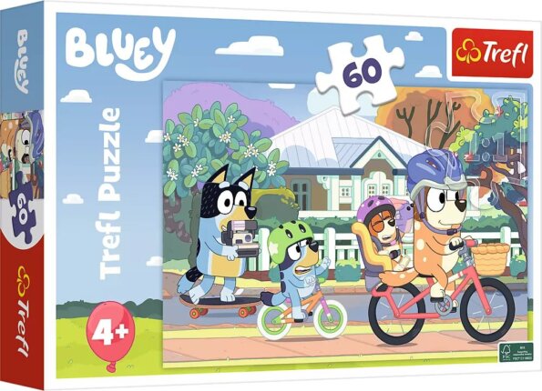 Trefl, Boldog Bluey puzzle, 60 darabos Trefl, Boldog Bluey puzzle, 60 darabos