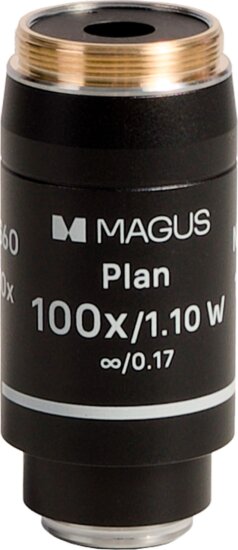 MAGUS 100PL60W 100х/1,10 ∞/0,17 H 60mm objektív MAGUS 100PL60W 100х/1,10 ∞/0,17 H 60mm objektív