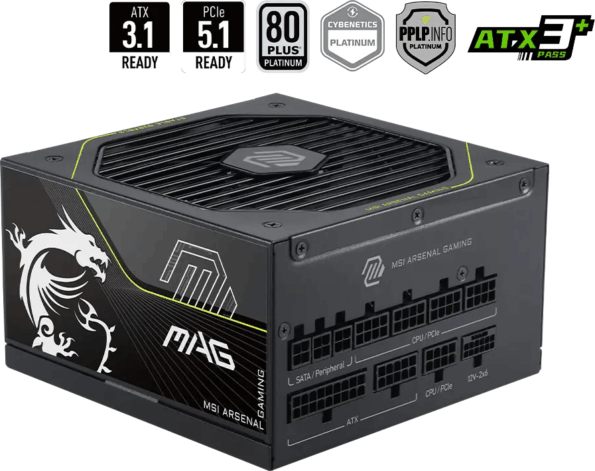 MSI MAG A1200PLS PCIE5 (1200W, 80Plus® Platinum, ATX)