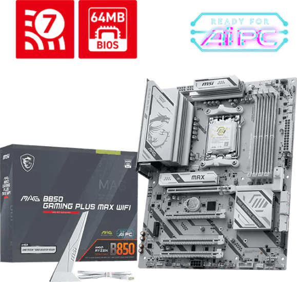 MSI MAG B850 Gaming Plus Max WIFI alaplap MSI MAG B850 Gaming Plus Max WIFI alaplap
