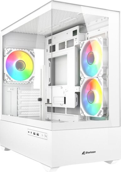 Sharkoon MK6 RGB Fehér számítógépház Sharkoon MK6 RGB Fehér számítógépház