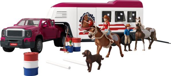 Schleich Horse Club, Lakeside Truck and Trailer autó utánfutóval játékszett